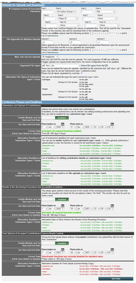 Image 5c: Main settings for abstract and paper submission - Click on image to enlarge