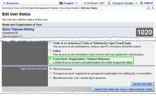 Image1: How to assign the front desk function to user - Click on image to enlarge