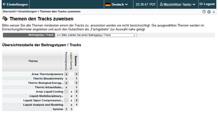Abbildung 6: Überblick Zuweisung Themen zu Tracks - zum Vergrößern anklicken