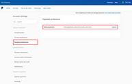 Image 14: Payment preferences - Click on image to enlarge