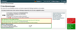 Abbildung 22: Autoren werden über den Status der Annahme informiert - Zum Vergrößern anklicken