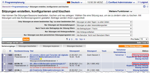 Abbildung 7: Einzelne Sitzungen bearbeiten