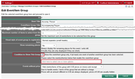 Image 10: Dependent item settings for event group - Click image to enlarge