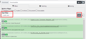 Use regualr expressions to filter