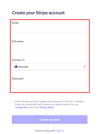 Image 2: Create Stripe Account