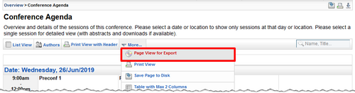 Export View