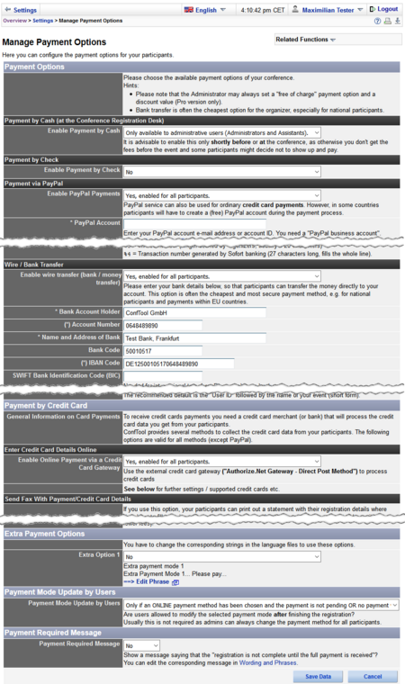 Image 11 - Settings payment options - Click image to enlarge